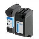 HP 15 Black & 17 Colour Compatible Value pack