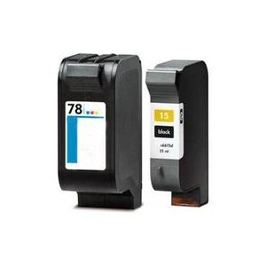 HP 15 Black & 78 Colour Compatible Value pack
