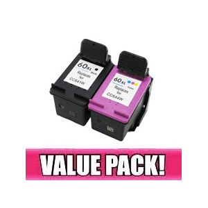 HP 60XL Black & Colour Compatible Value Pack