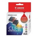 Canon PGI 5 BK x 2 & CLI 8  C,M,Y,BK Plus Pack