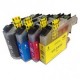 4 Pack Compatible Brother LC-233 Ink Cartridge Set (C,M,Y,BK)