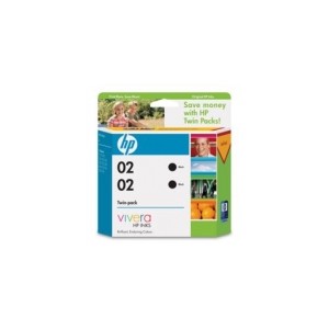 HP Genuine 02 Black Ink Twin C8721WA